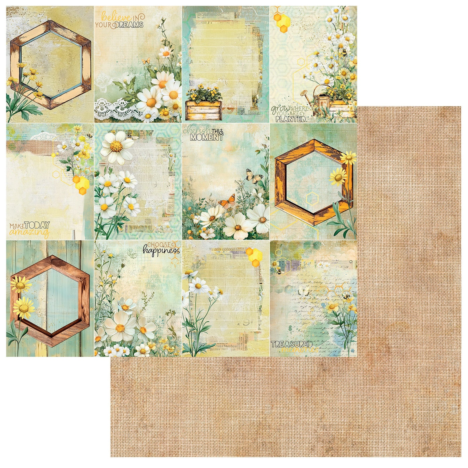49 and Market - Botanical Buzz Collection -   12 x 12"