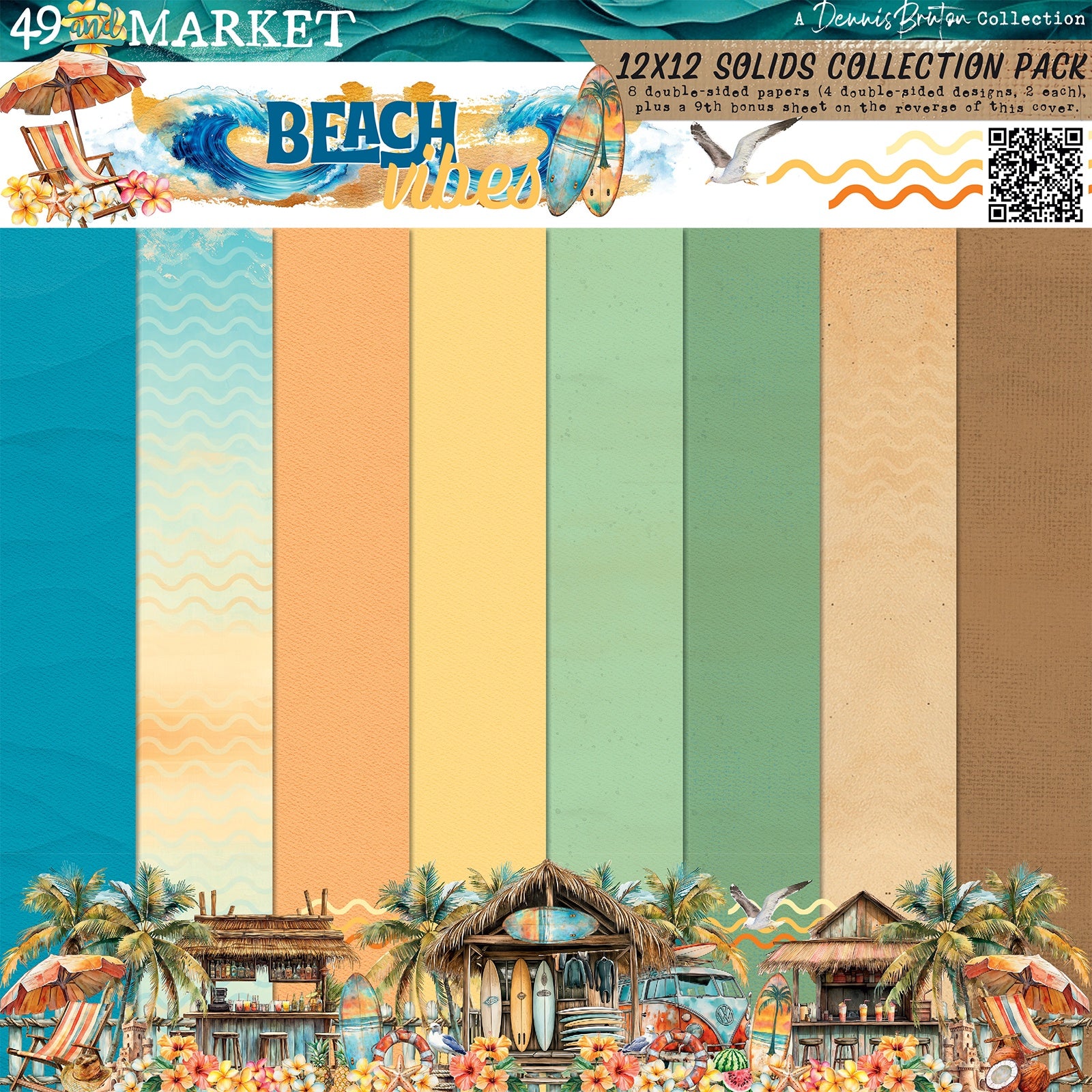 49 and Market - Beach Vibes - Solids Collection Pack - 12 x 12"