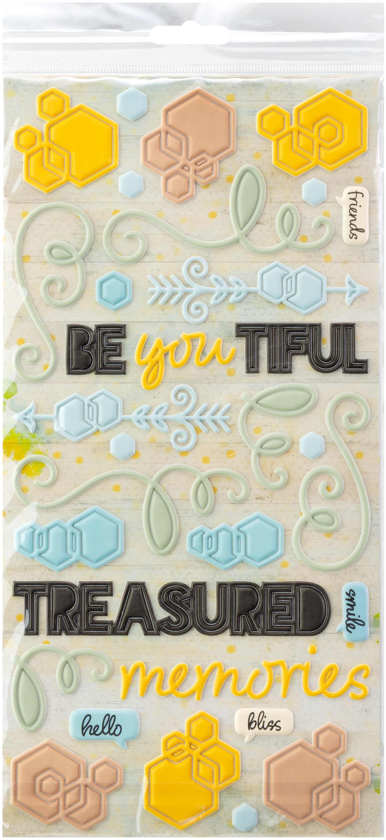 49 and Market - Botanical Buzz - Puffy Stickers