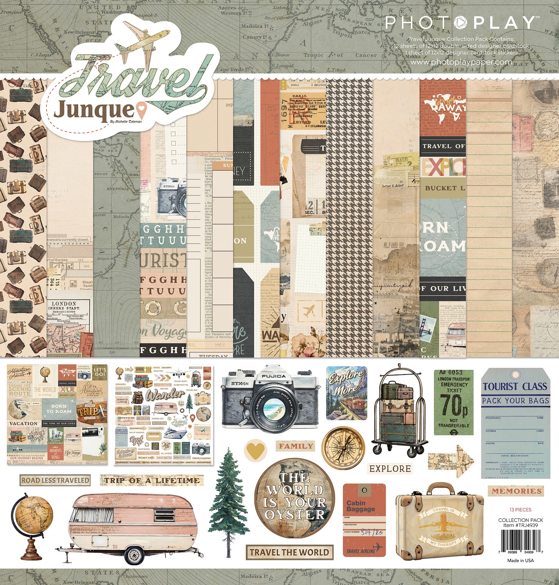 Photoplay - Travel Junque  Collection  -   12 x 12"