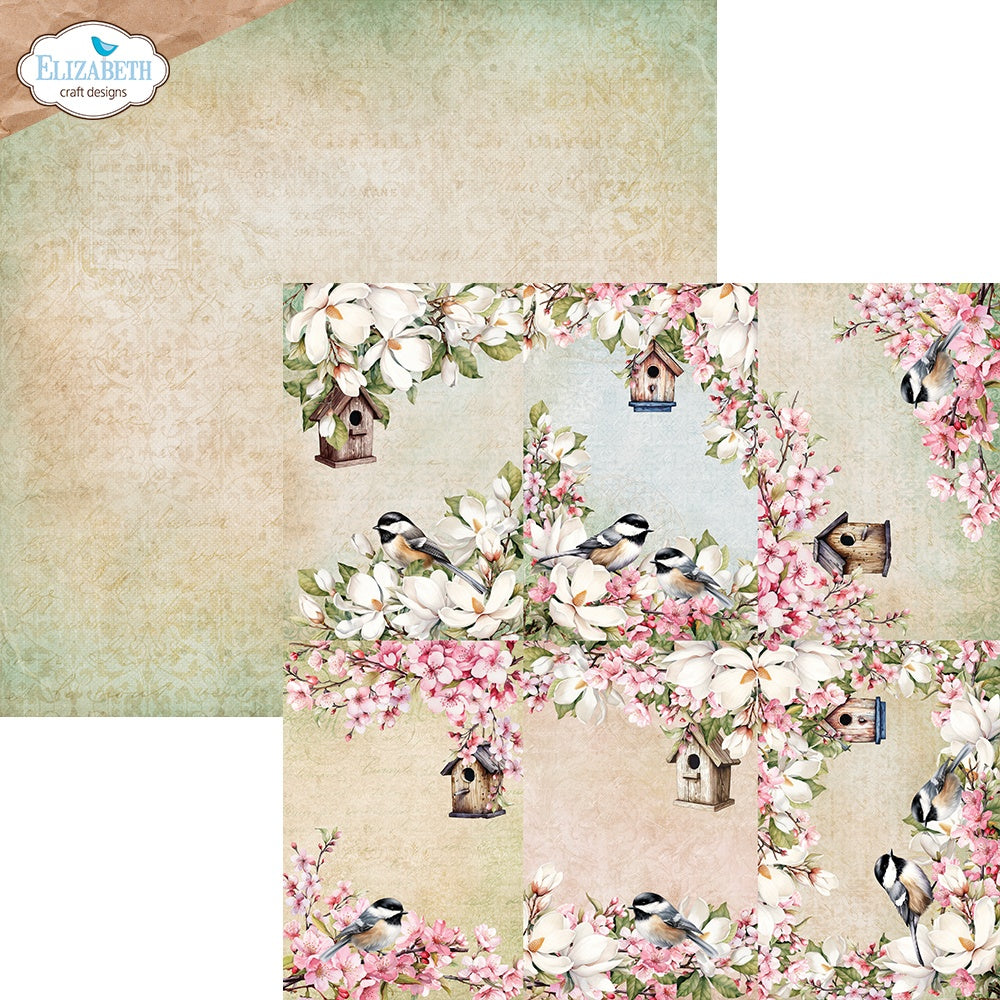 Elizabeth Craft - Spring blossom - Paper Pack    12 x 12"