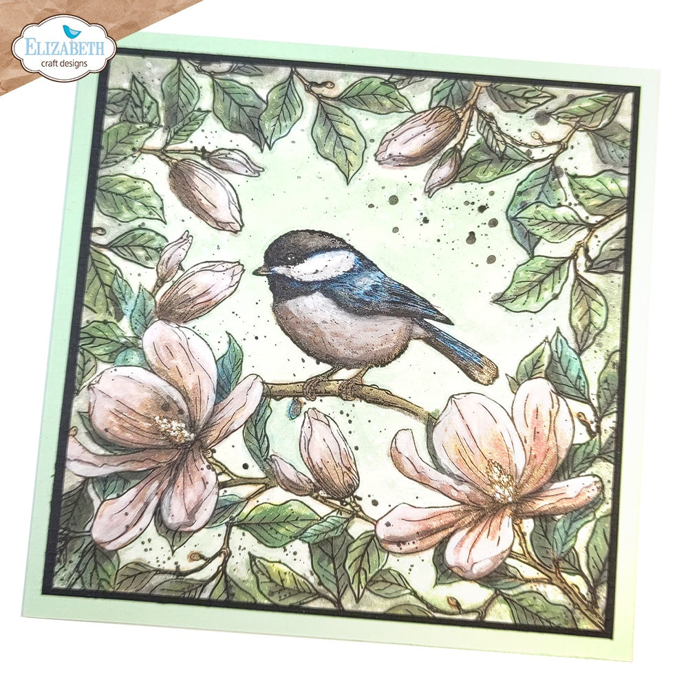 Elizabeth Craft Designs - Clear stamp - Floral Branches & Sentiments