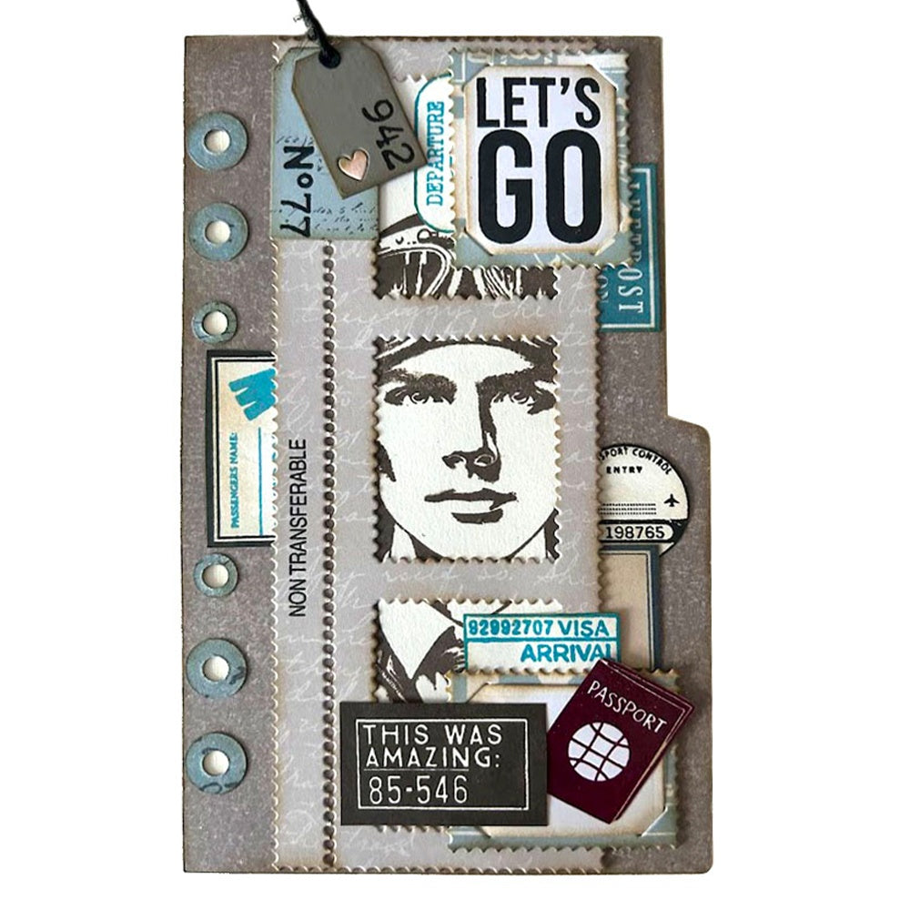 Elizabeth Craft Designs - Clear stamp - Travel Journal