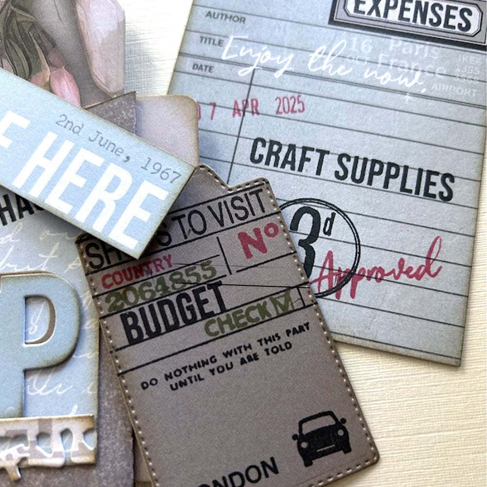 Elizabeth Craft Designs - Clear stamp - Travel Journal