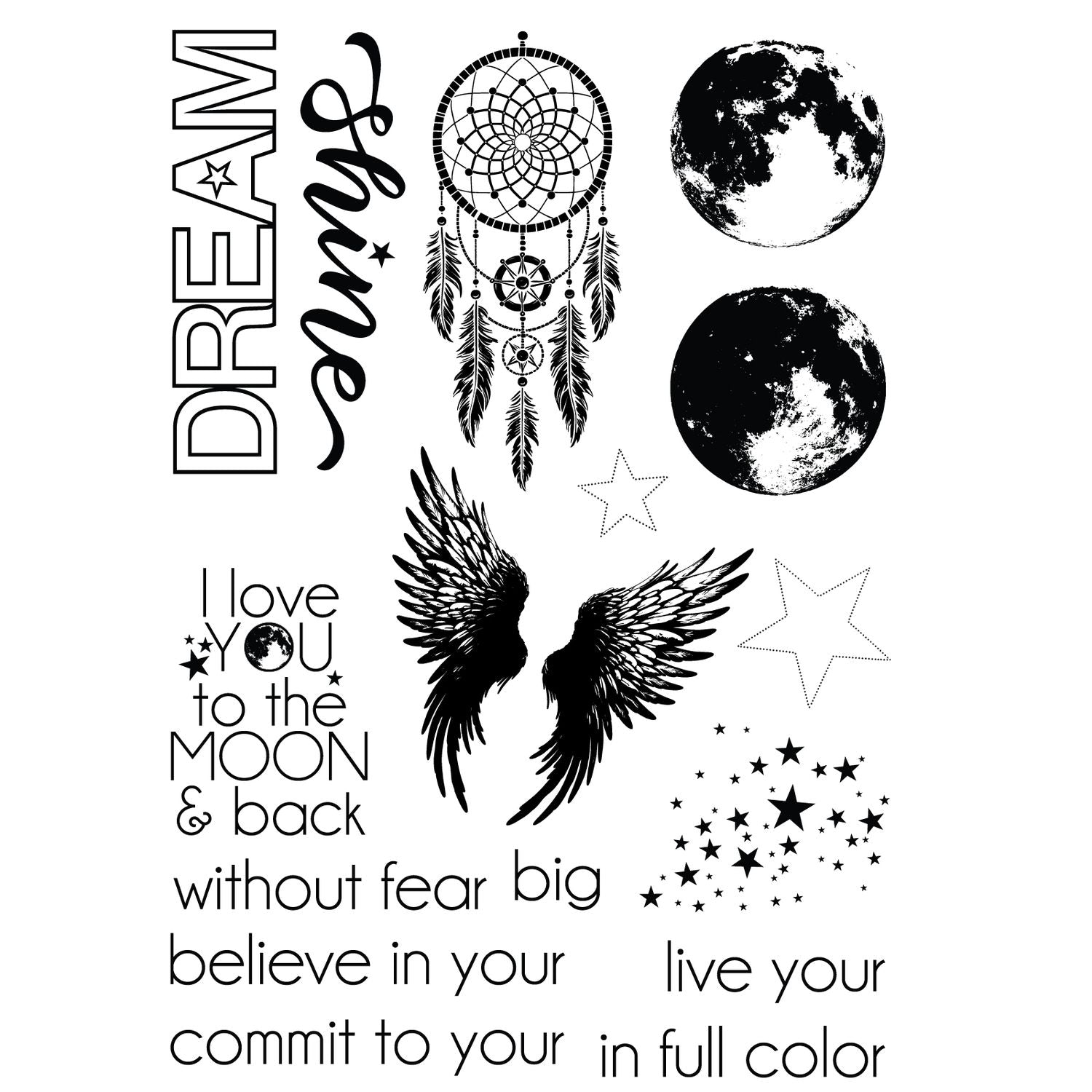 Sizzix - 49 & Market - Framelits dies & clear stamp - Starlight Dreams