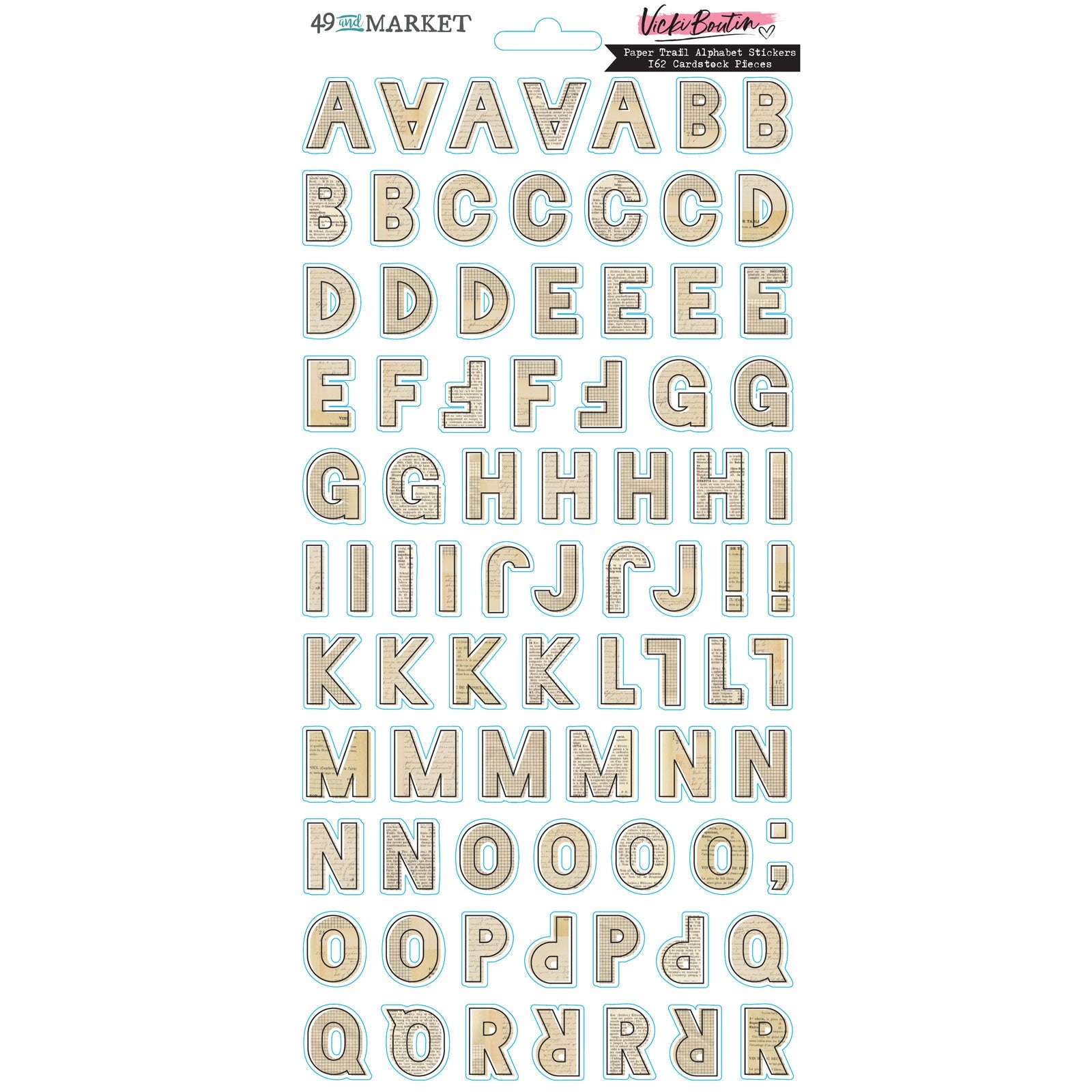 49 and Market - Curiosities in Willow Grove - Paper Trail Cardstock Stickers