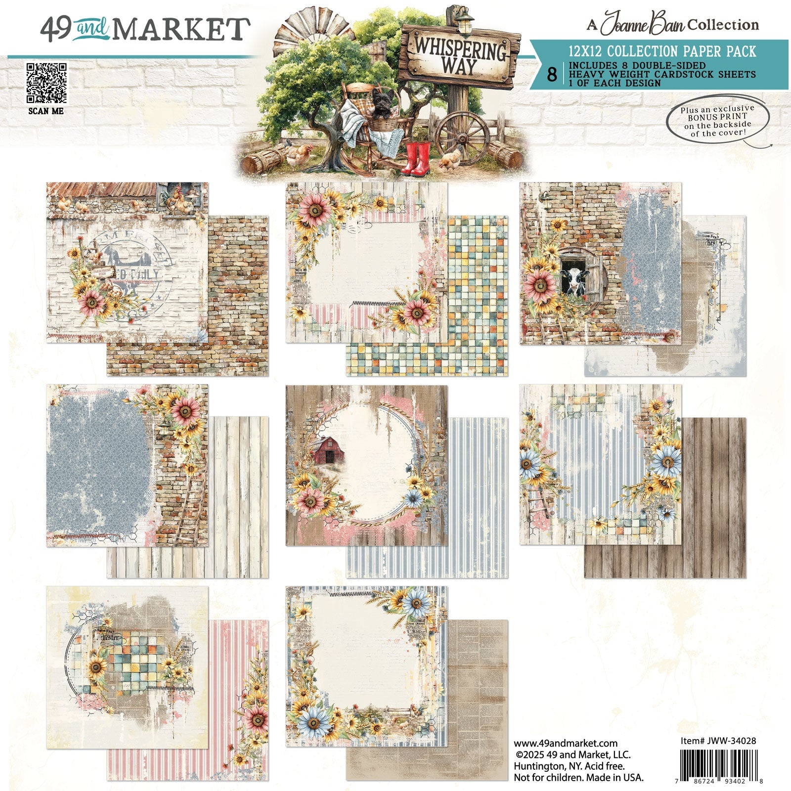 49 and Market - Whispering Way - Collection Pack   12 x 12"