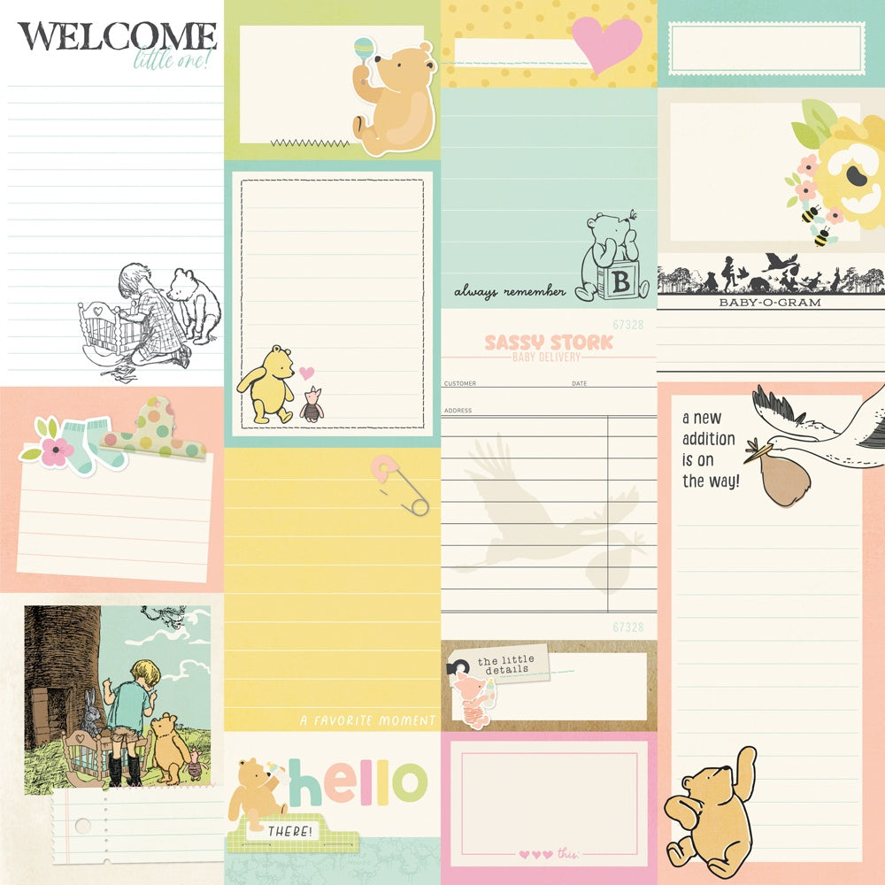 Simple Stories - Classic Pooh Baby - Journal Elements - 12x12