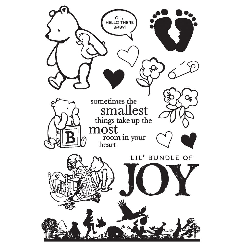 Simple Stories - Classic Pooh Baby - Clear Stamps - Bundle of Joy
