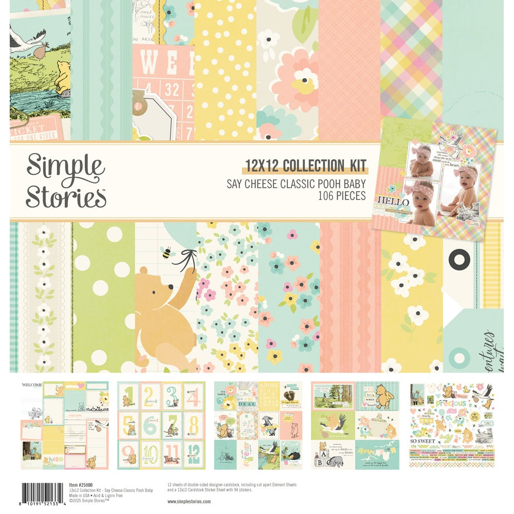 Simple Stories - Classic Pooh Baby - Collection Kit  - 12 x 12"