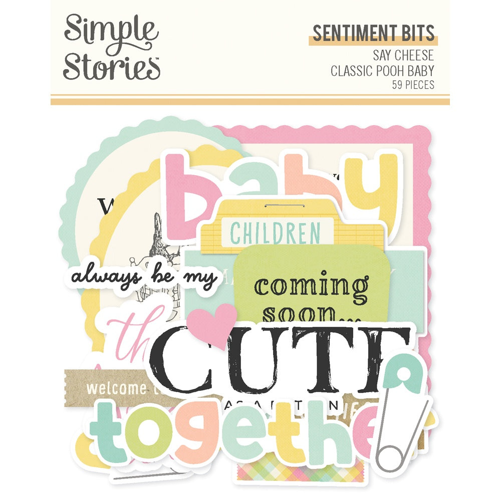 Simple Stories - Classic Pooh Baby -  Bits & Pieces Sentiments
