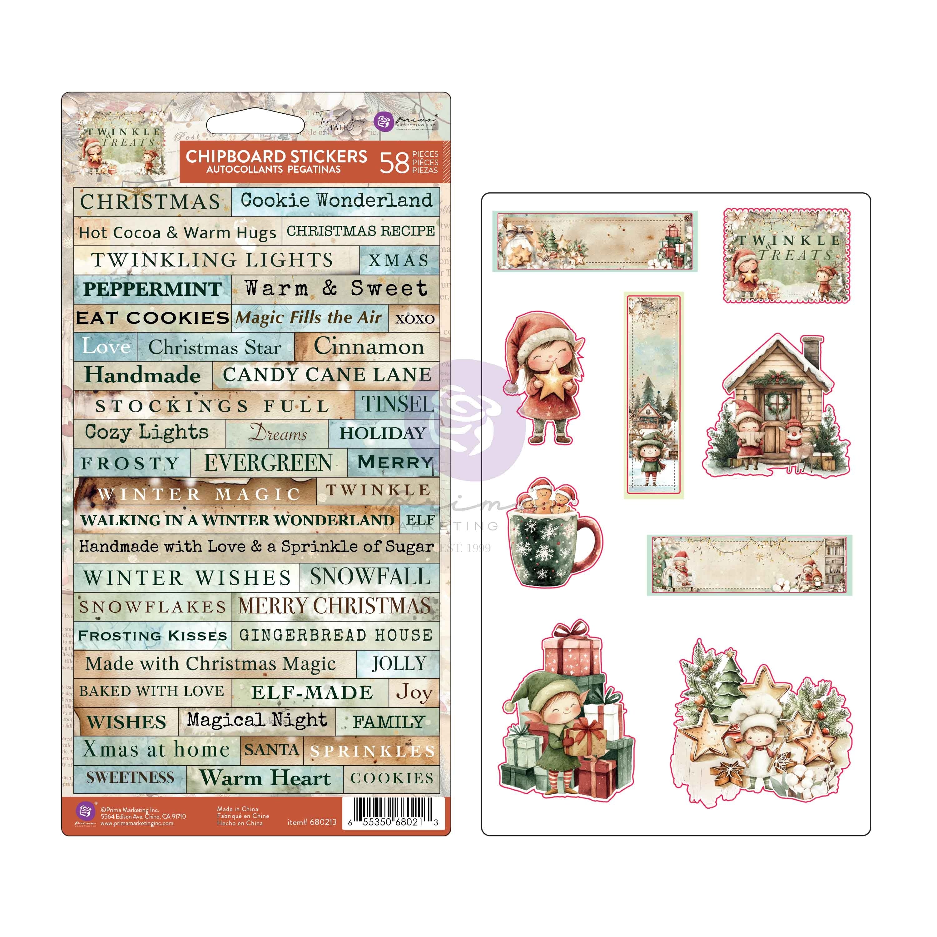 Prima - Twinkle & Treats - Chipboard Stickers