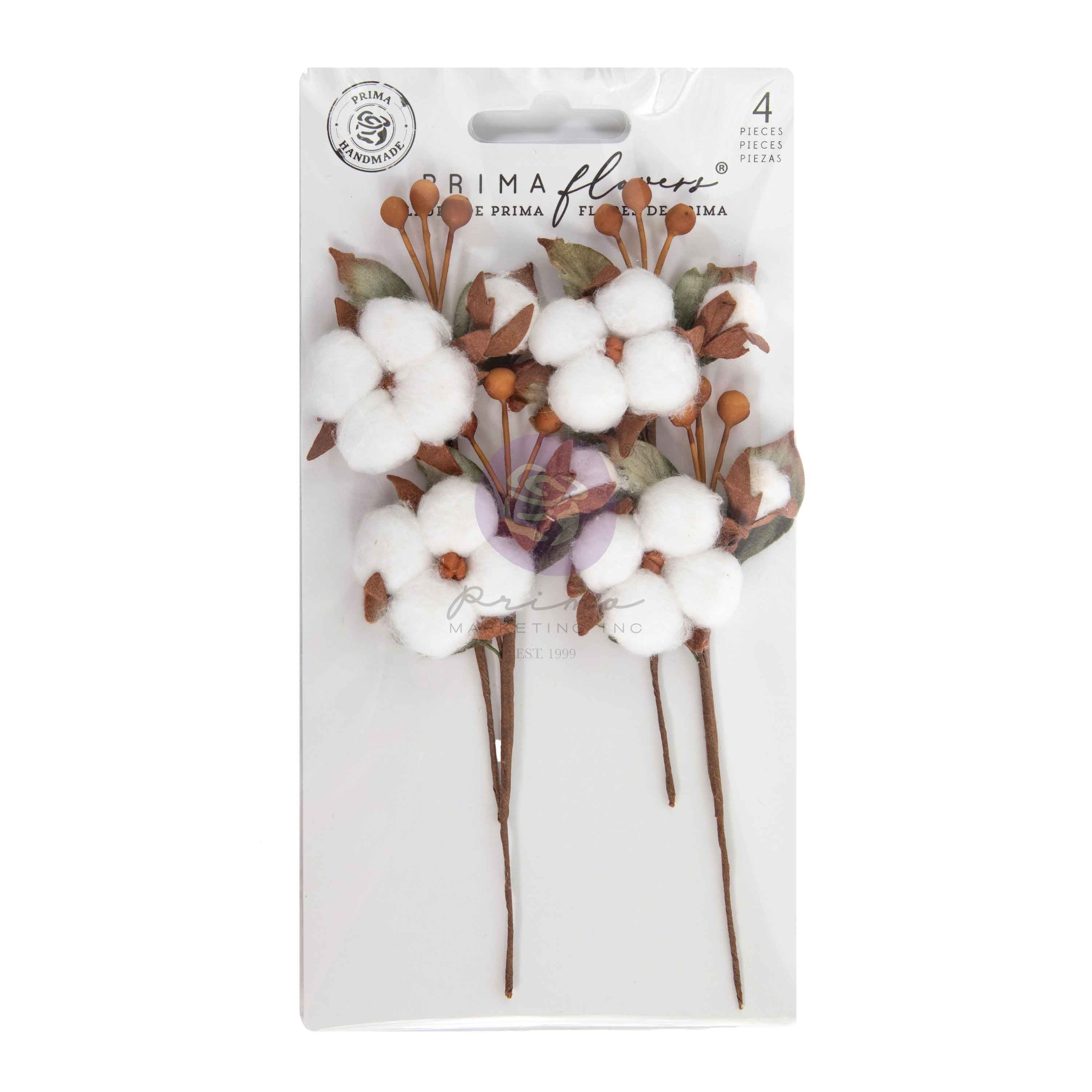 Prima - Twinkle & Treats - Flowers - Snowy Cotton