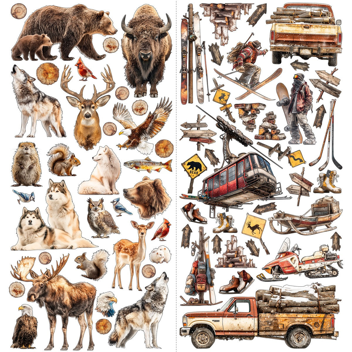 49 and Market - Timber and Tweed - Laser Cut - Elements