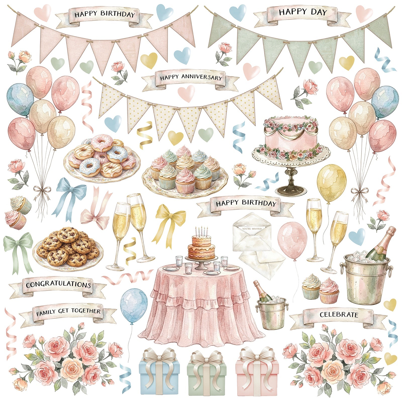 49 and Market - All in one kit - Confetti Moments  - 12 x 12"