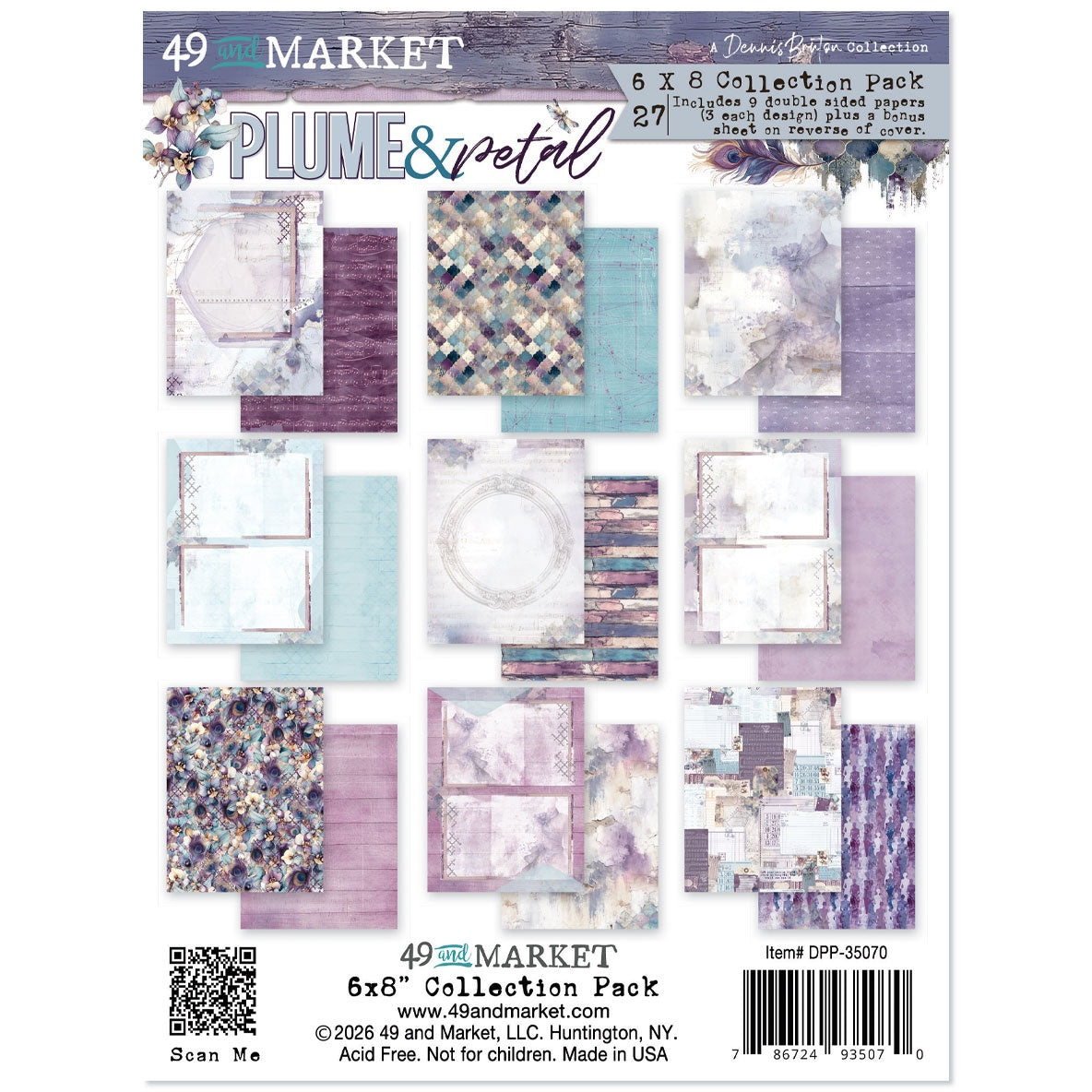 49 and Market - Plume & Petal - Collection pack - 6" x 8"
