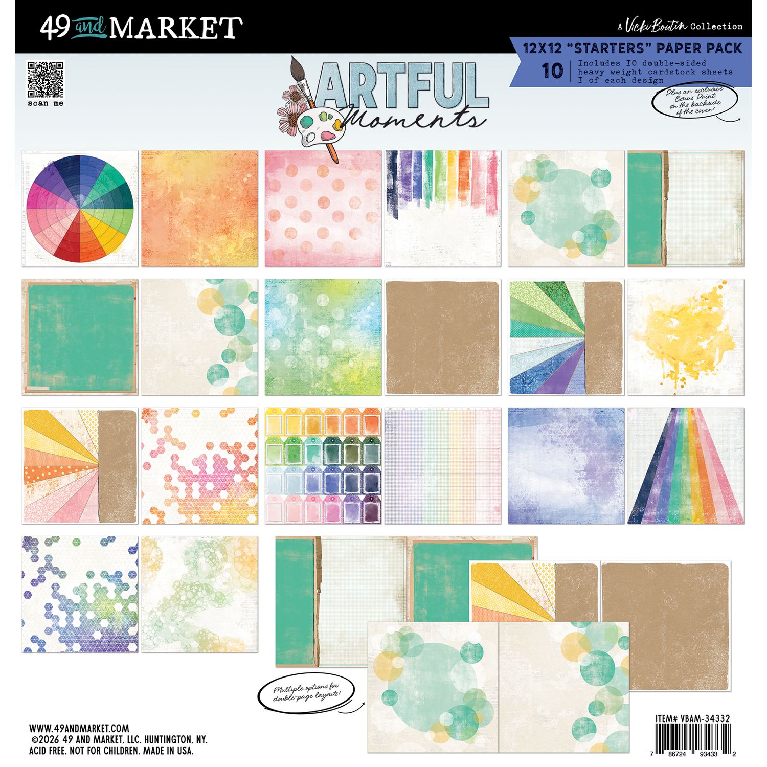 49 and Market - Artful Moments - Vicki Boutin - Collection Pack 12 x 12"