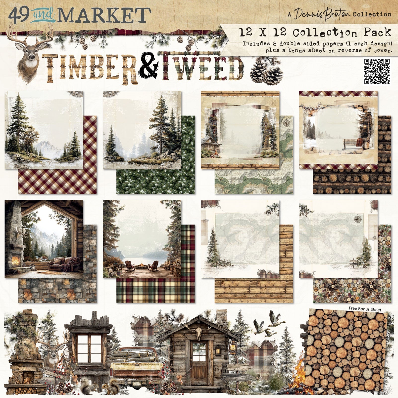 49 and Market - Timber and Tweed - Collection Pack   12 x 12"