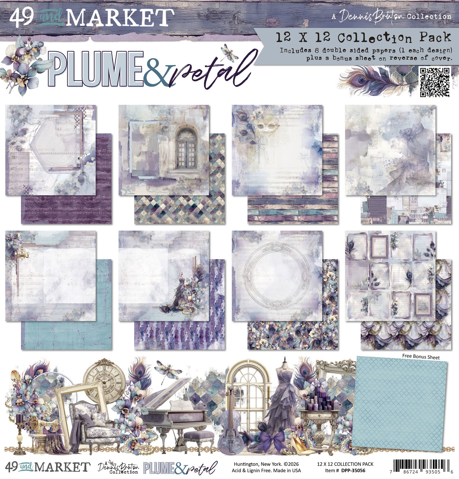 49 and Market - Plume & Petal - Collection Pack   12 x 12"
