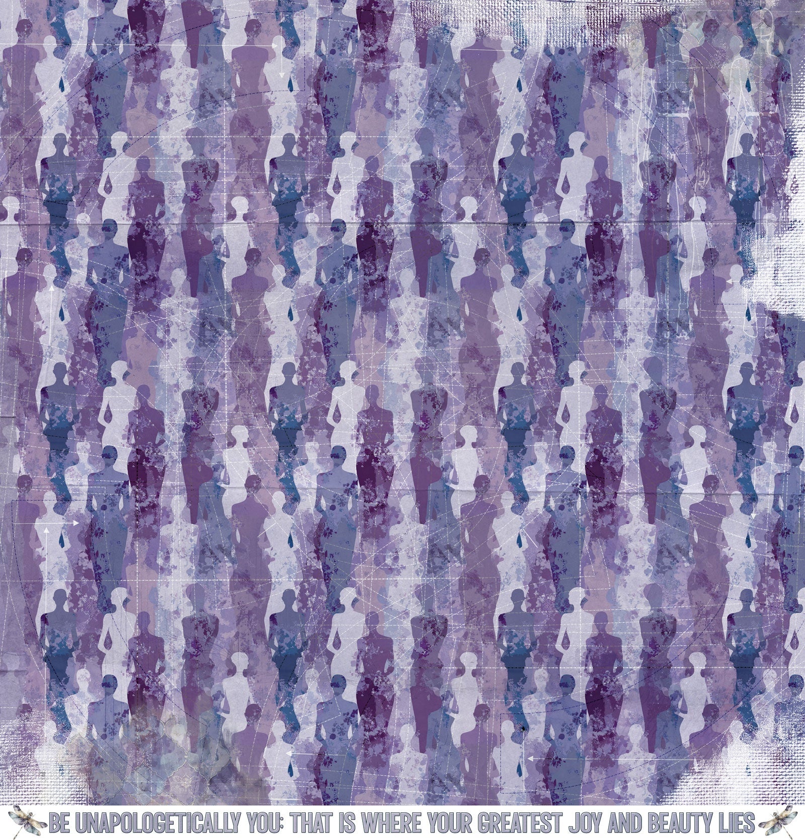 49 and Market - Plume & Petal - Shine -  12 x 12"