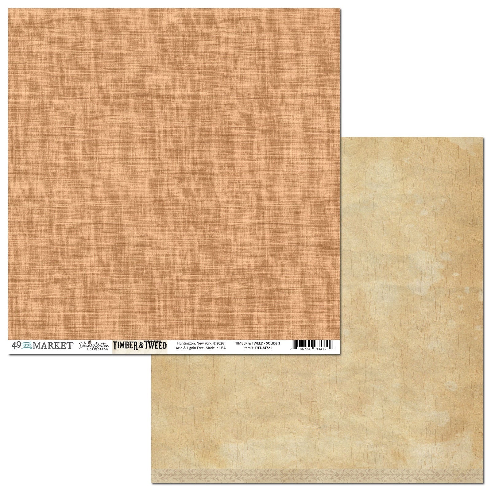 49 and Market - Timber and Tweed - Solid 3 -  12 x 12"