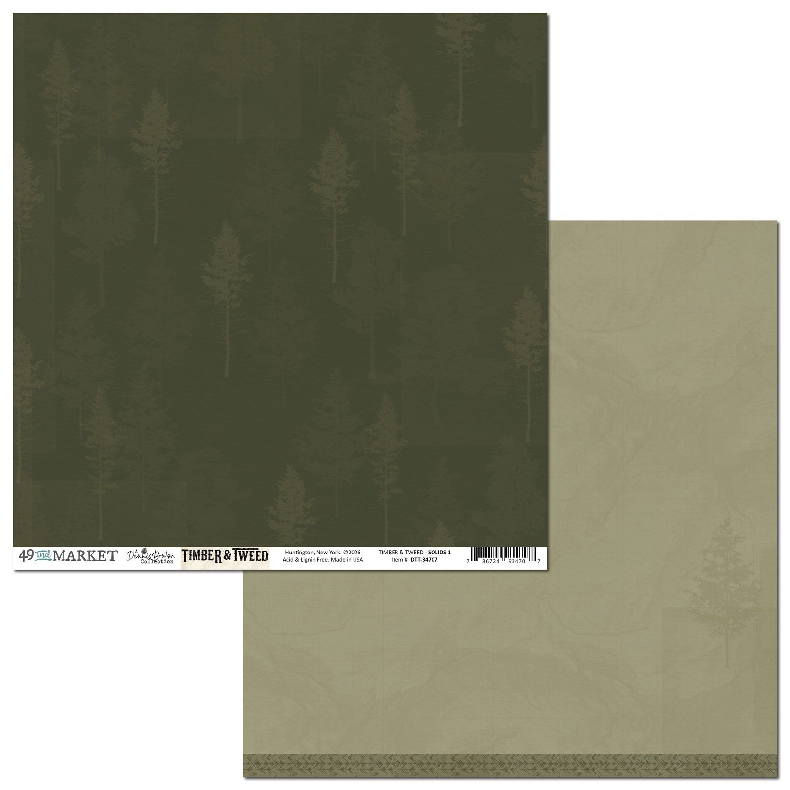 49 and Market - Timber and Tweed - Solid 1 -  12 x 12"