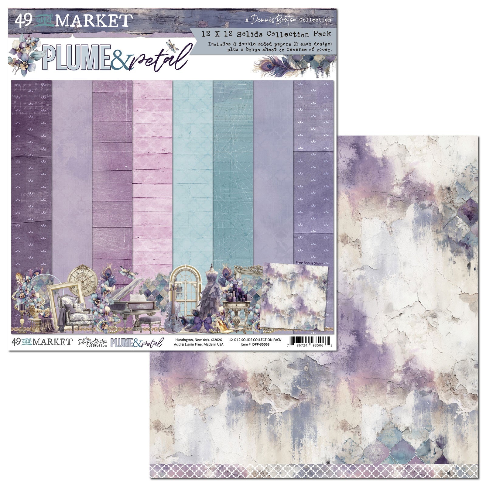 49 and Market - Plume & Petal - Solids Collection Pack - 12 x 12"