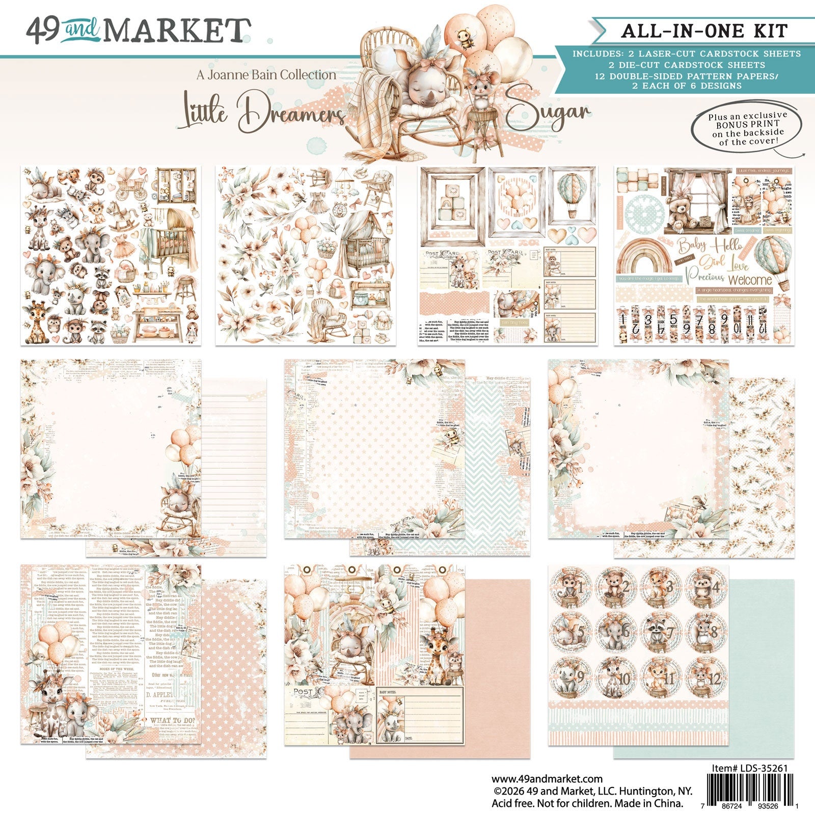 49 and Market - All in one kit -   Little Dreamers SUGAR  - 12 x 12"