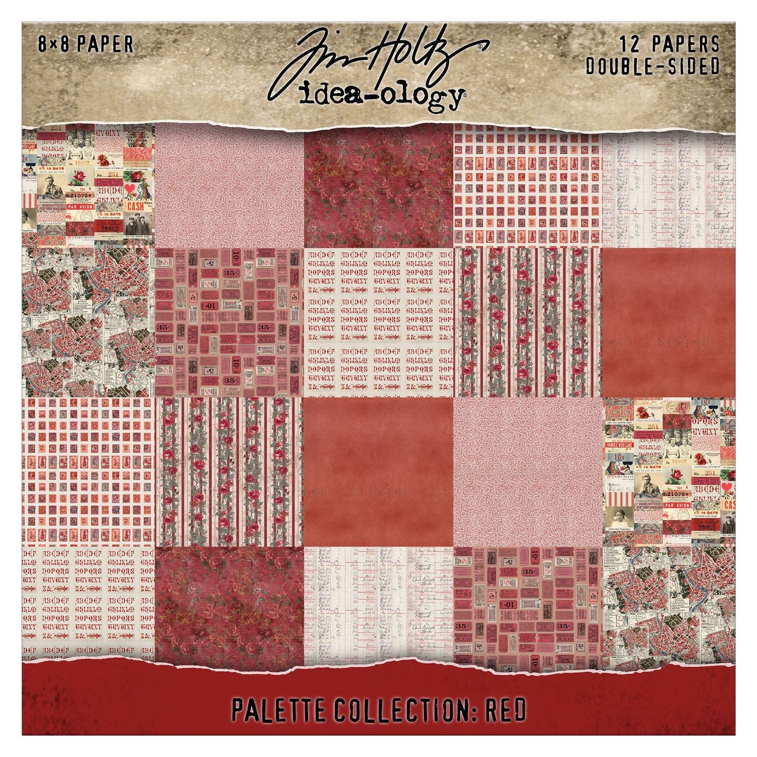Tim Holtz - Idea-ology - Palette Collection - 8 x 8 " - Red