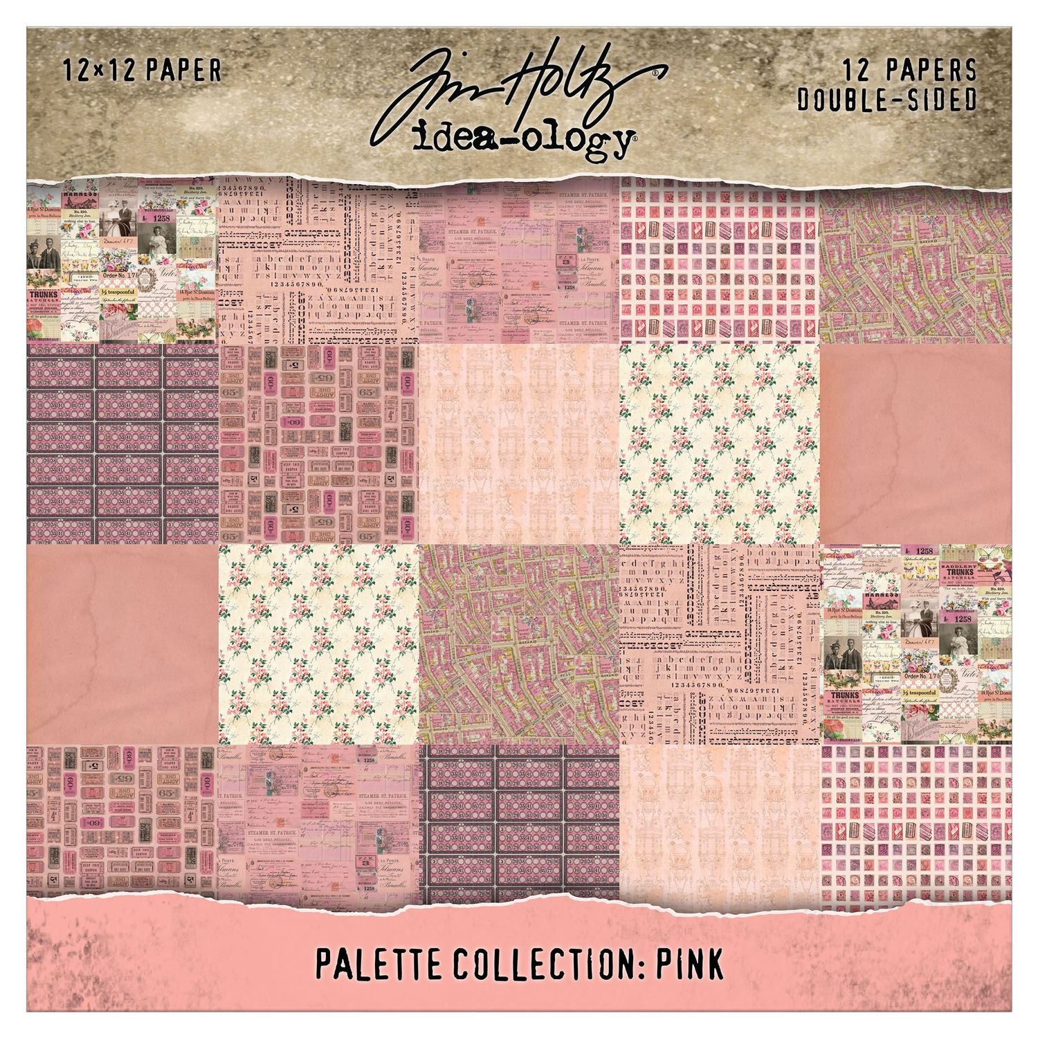 Tim Holtz - Idea-ology - Palette Collection - 12 x 12" - Pink