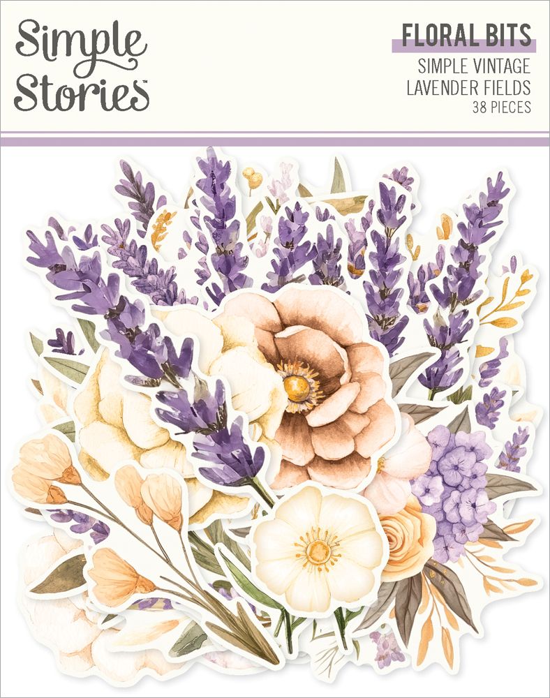Simple Stories - Lavender FIelds - Bits and pieces - Floral