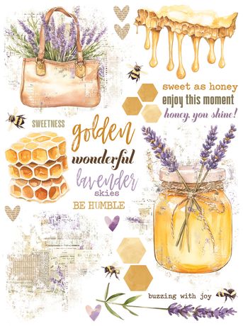 Simple Stories - Lavender Fields -  Rub On Transfers