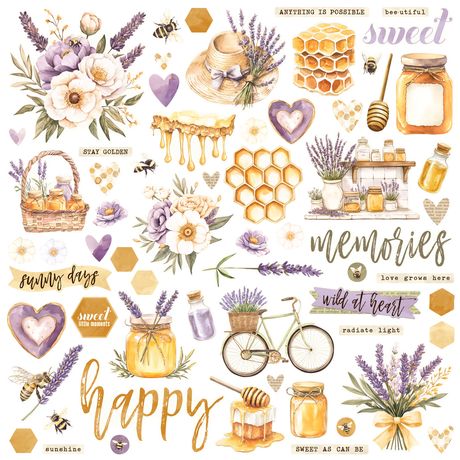 Simple Stories - Lavender Fields - Chipboard