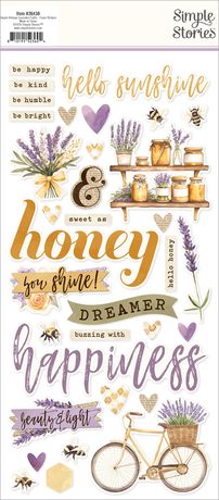 Simple Stories - Lavender Fields - Foam Stickers