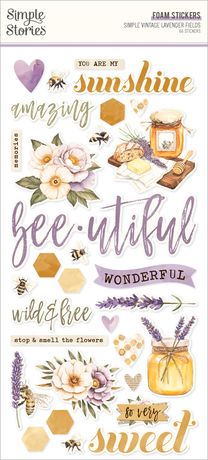 Simple Stories - Lavender Fields - Foam Stickers