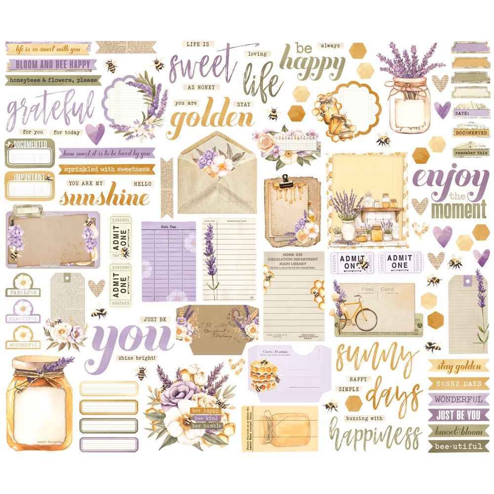 Simple Stories - Lavender Fields - Bits and pieces - Journal