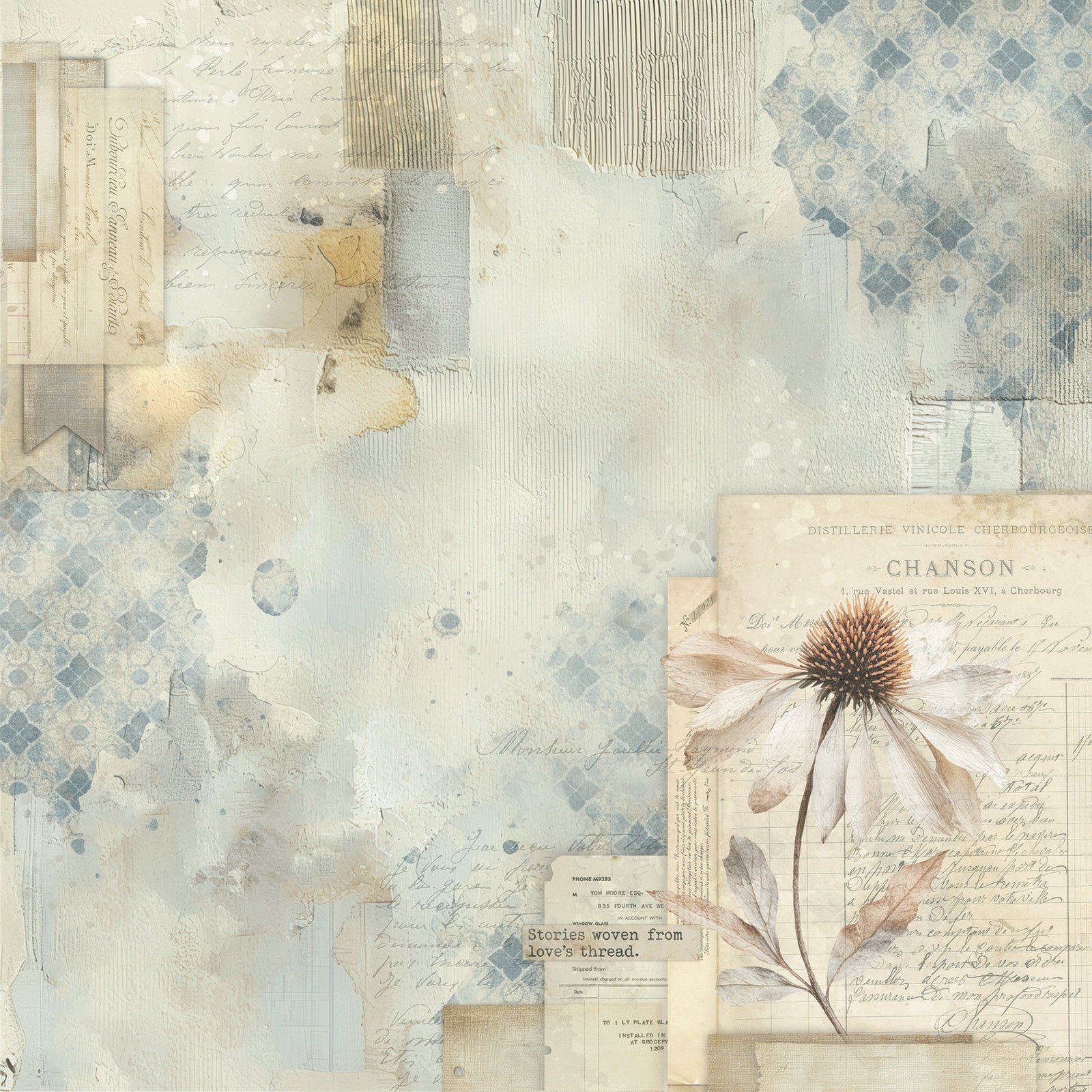 49 and Market - Faded Memory Lane - Wildflower Notes - 12 x 12"
