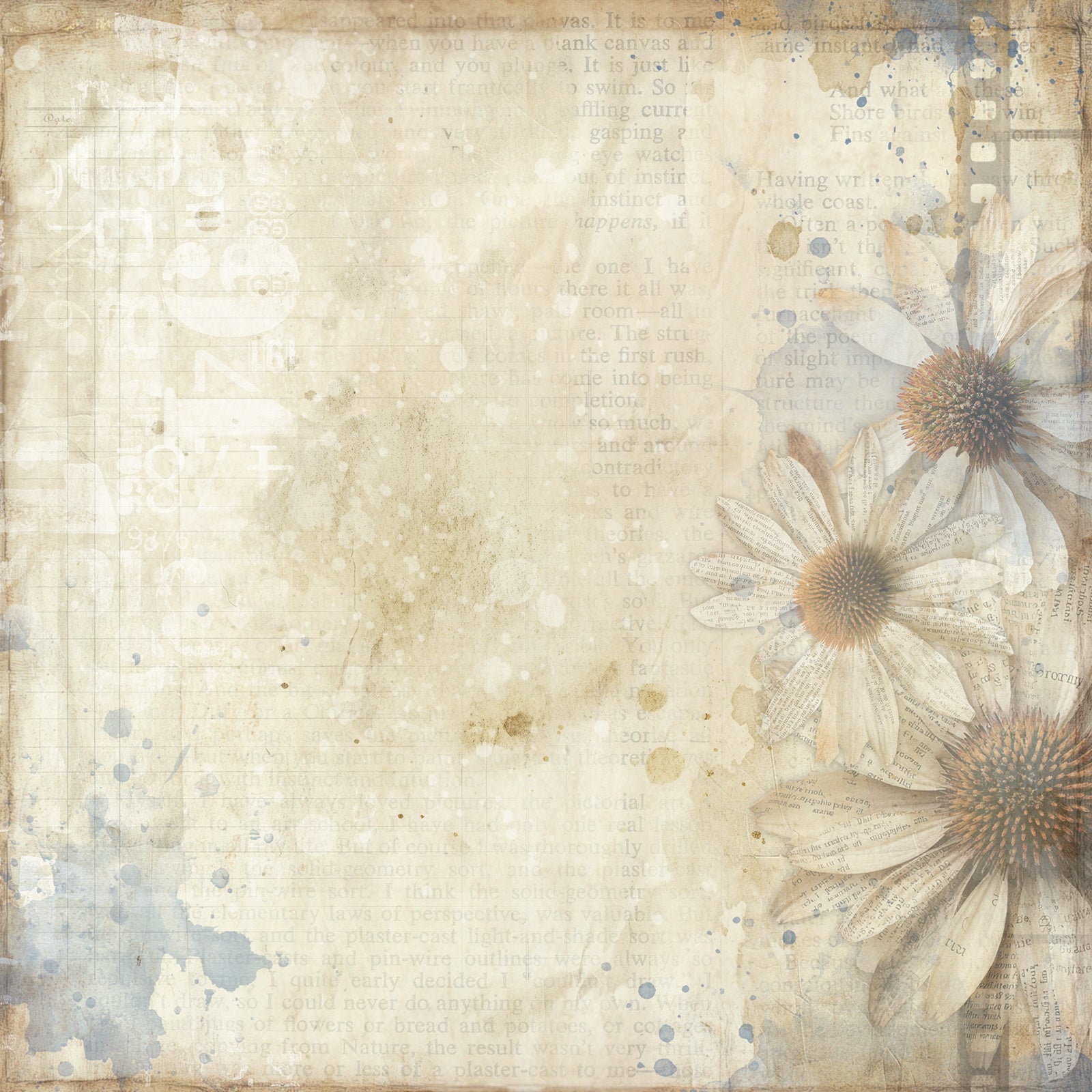 49 and Market - Faded Memory Lane - Wildflower Notes - 12 x 12"