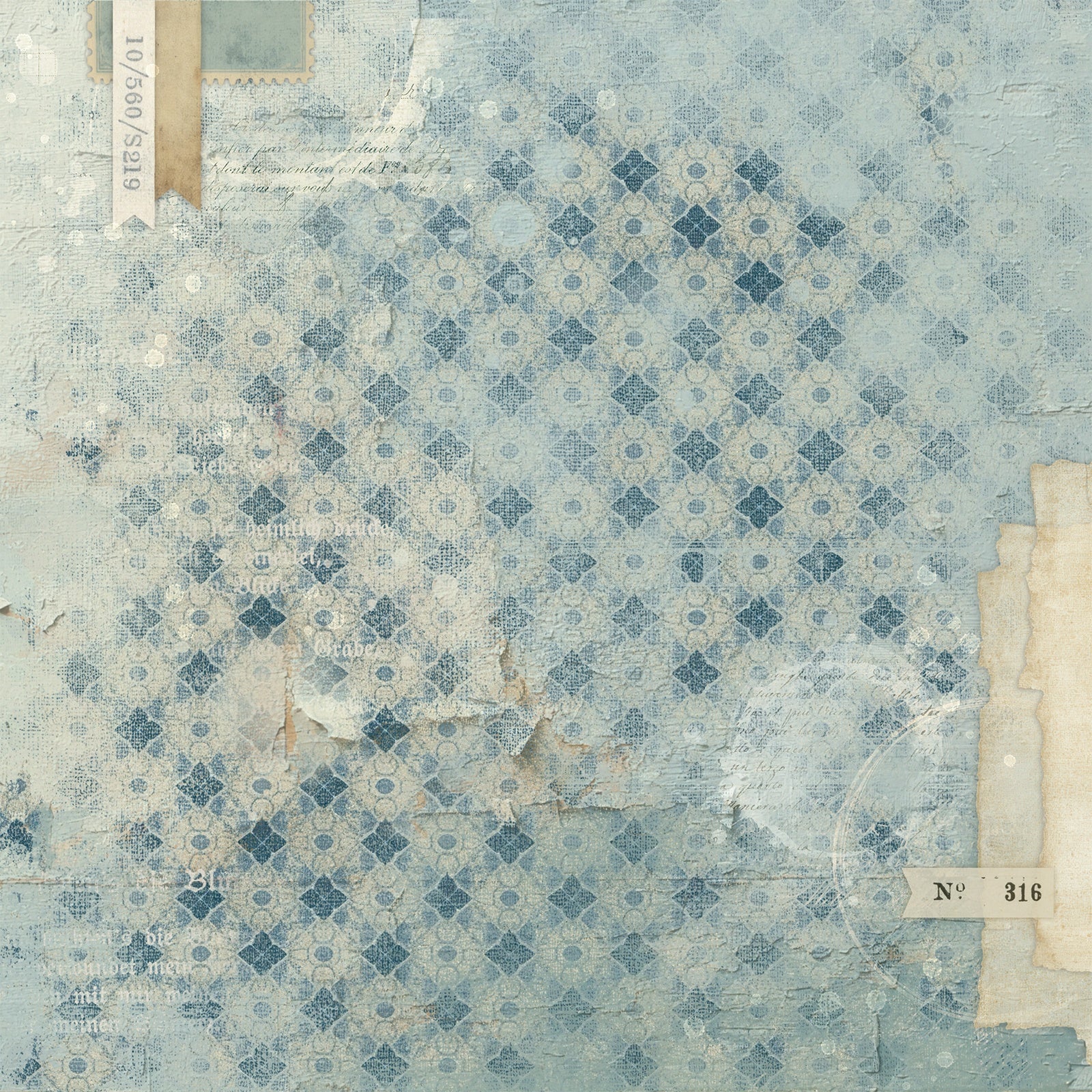 49 and Market - Faded Memory Lane - Field Report - 12 x 12"