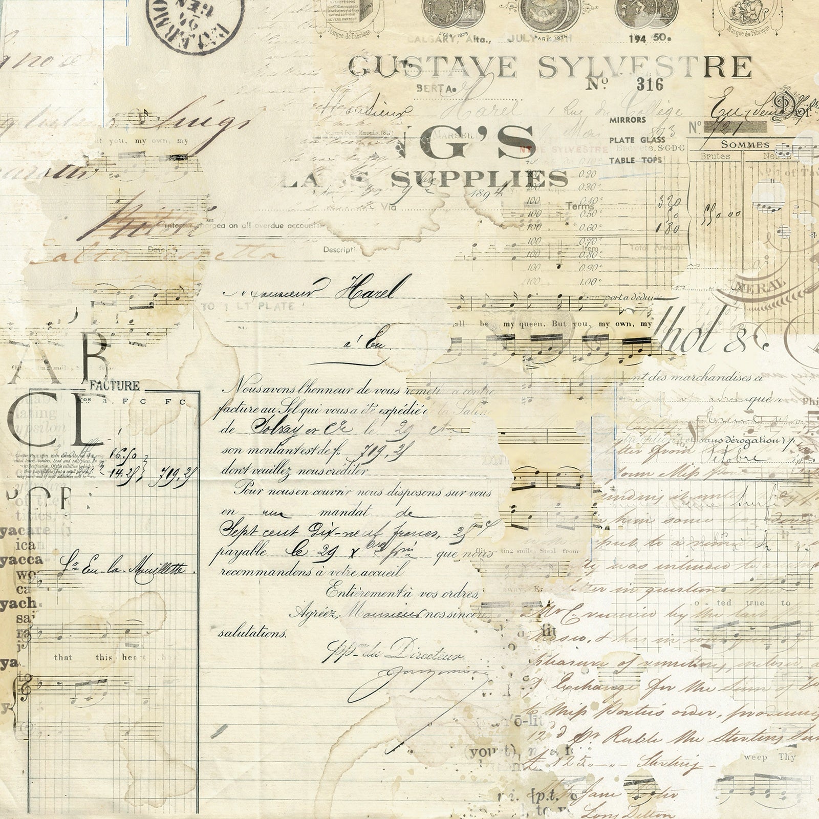 49 and Market - Faded Memory Lane - Solids Collection Pack - 12 x 12"