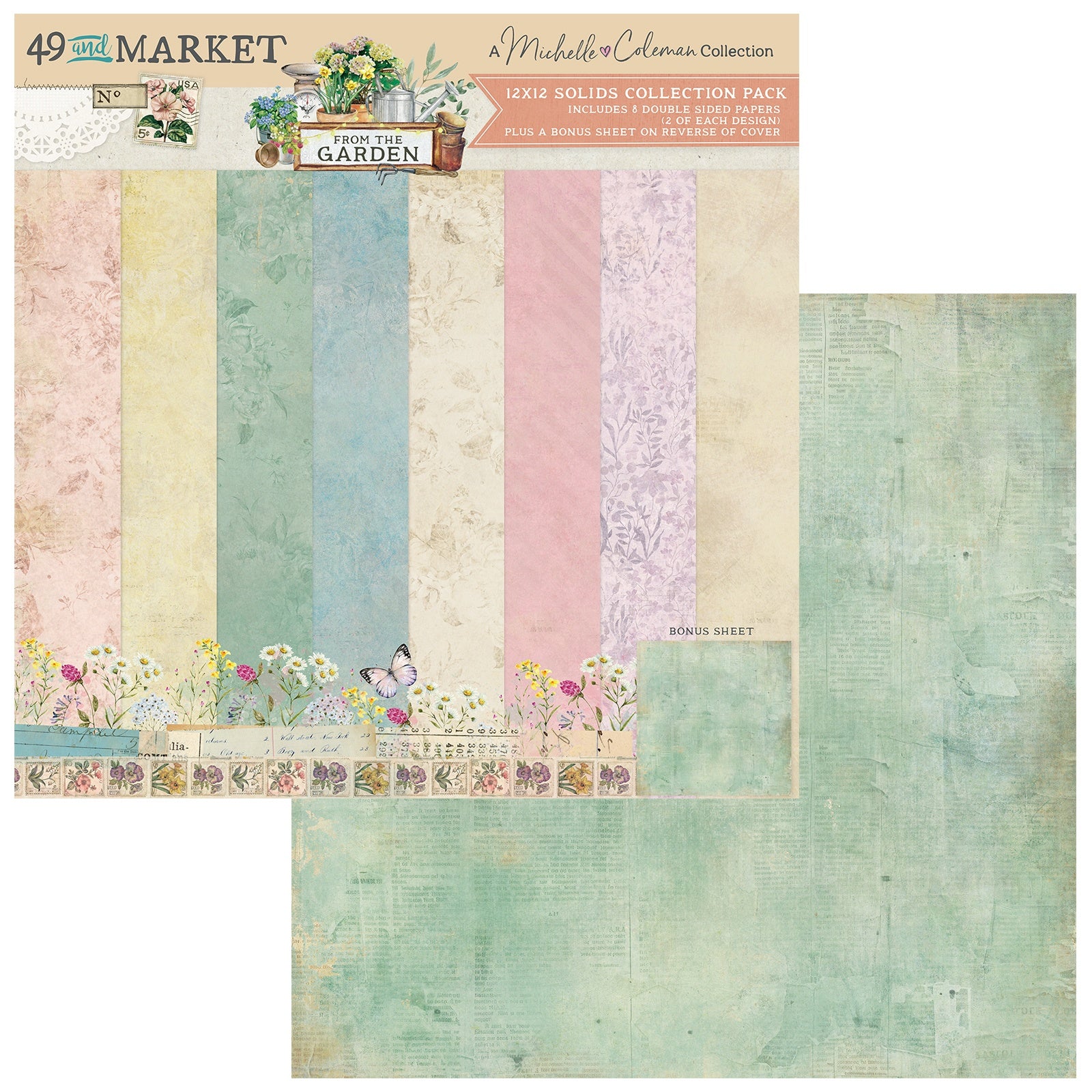 49 and Market - From the Garden - Solids Collection Pack - 12 x 12"