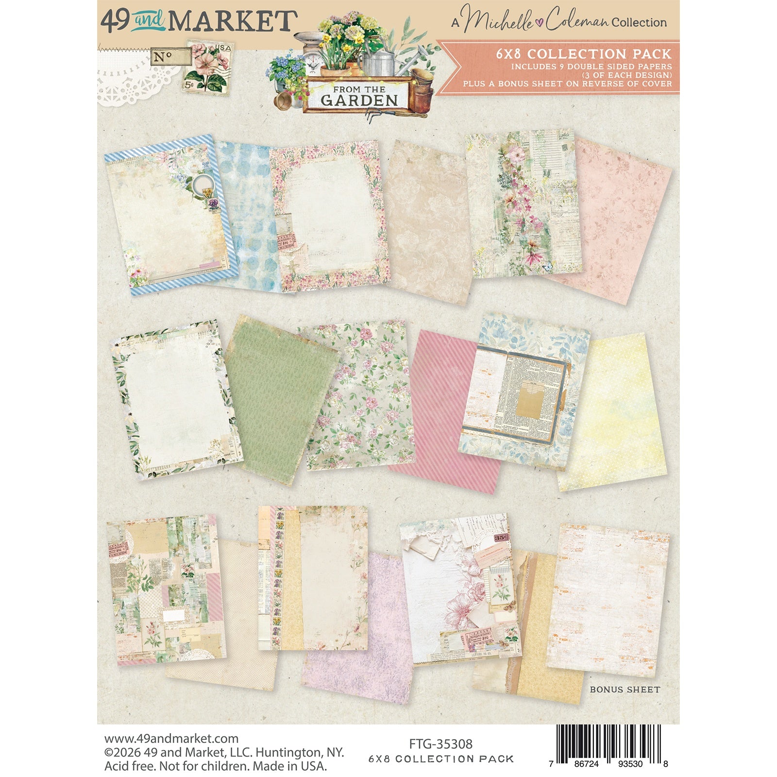 49 and Market - From the Garden - Collection pack - 6 x 8"