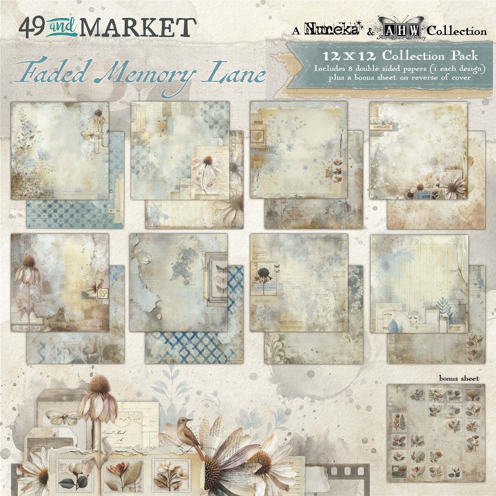 49 and Market - Faded Memory Lane - Collection Pack 12 x 12"