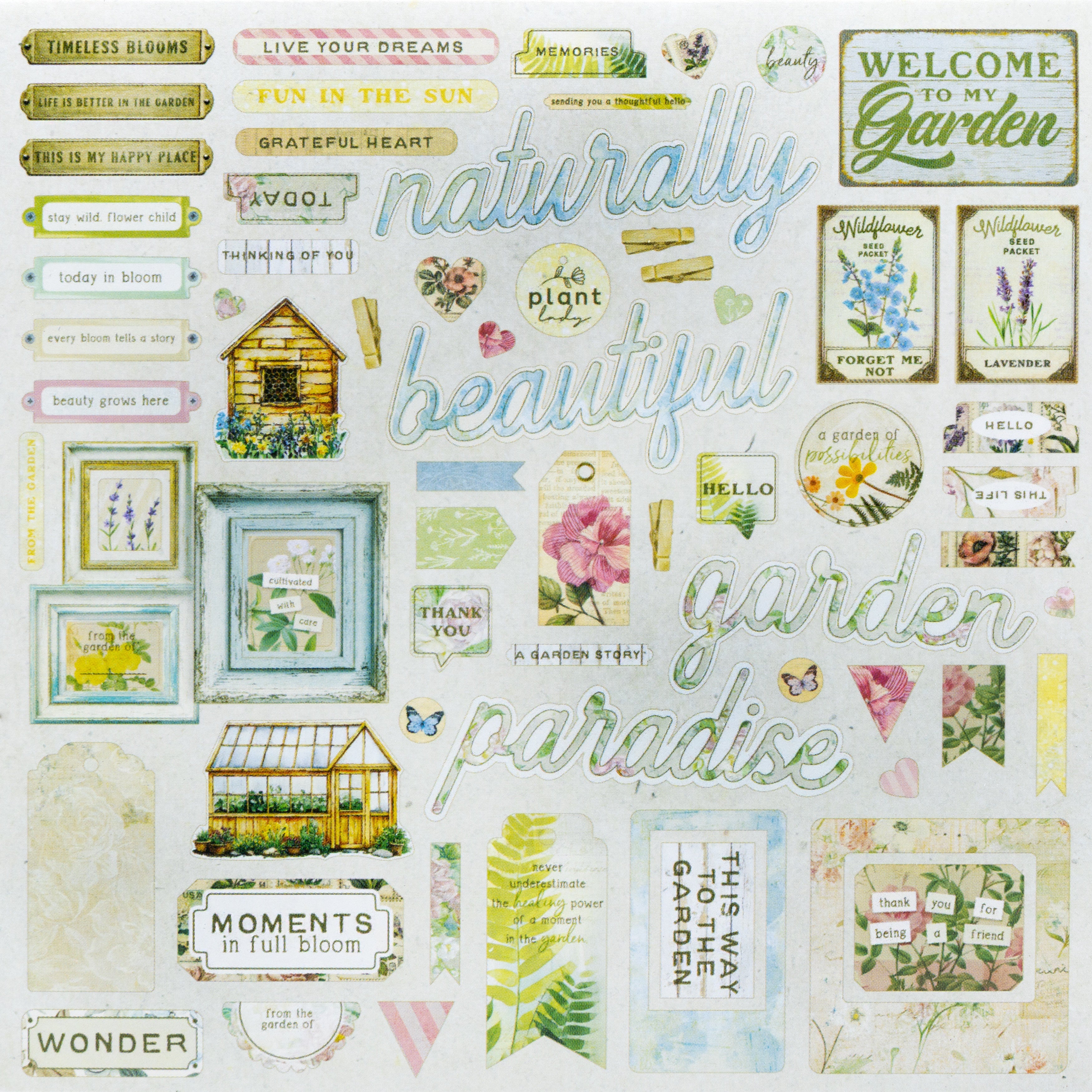 49 and Market - From the Garden - Chipboard Set