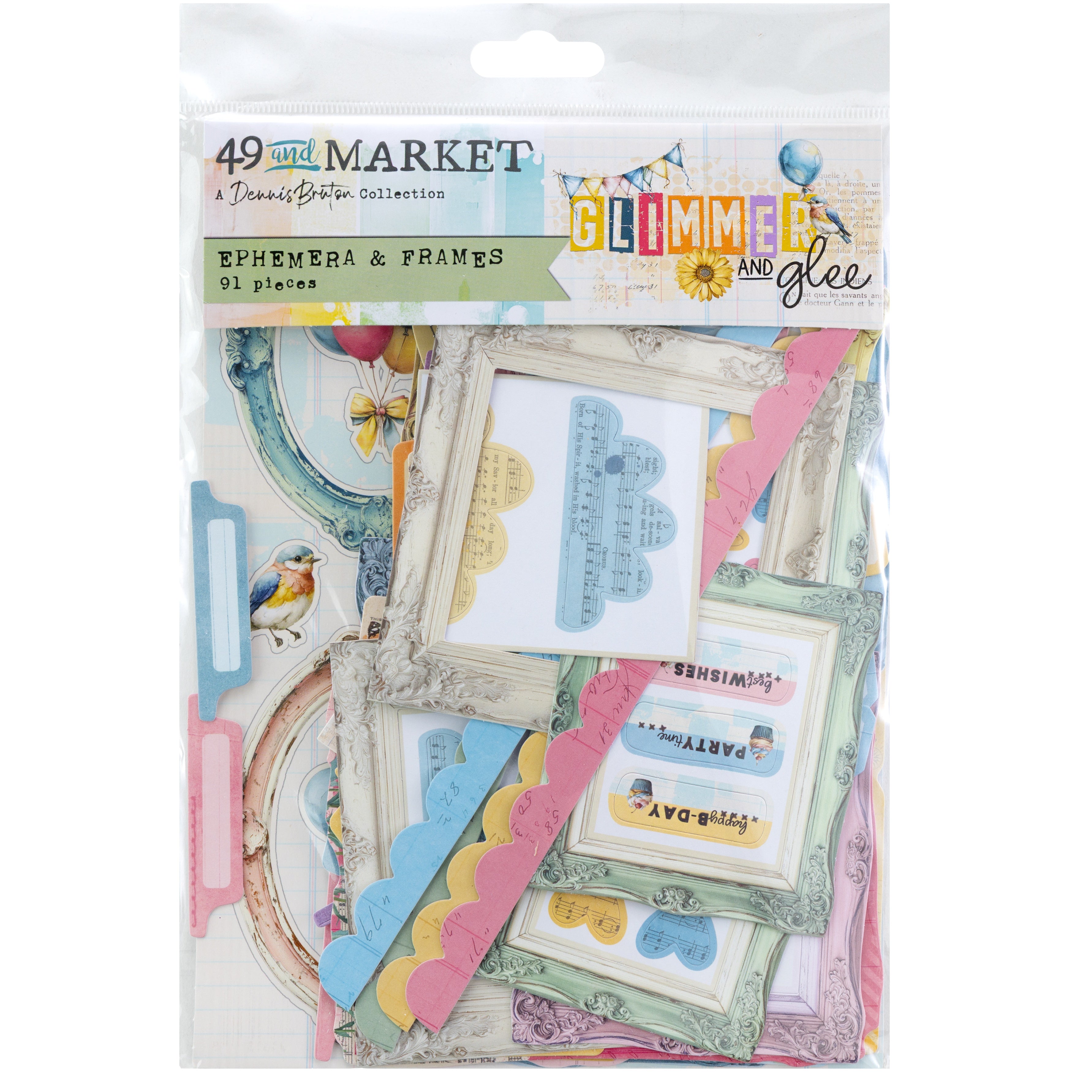 49 and Market - Glimmer and Glee - Die Cut Elements - Ephemera and Frames