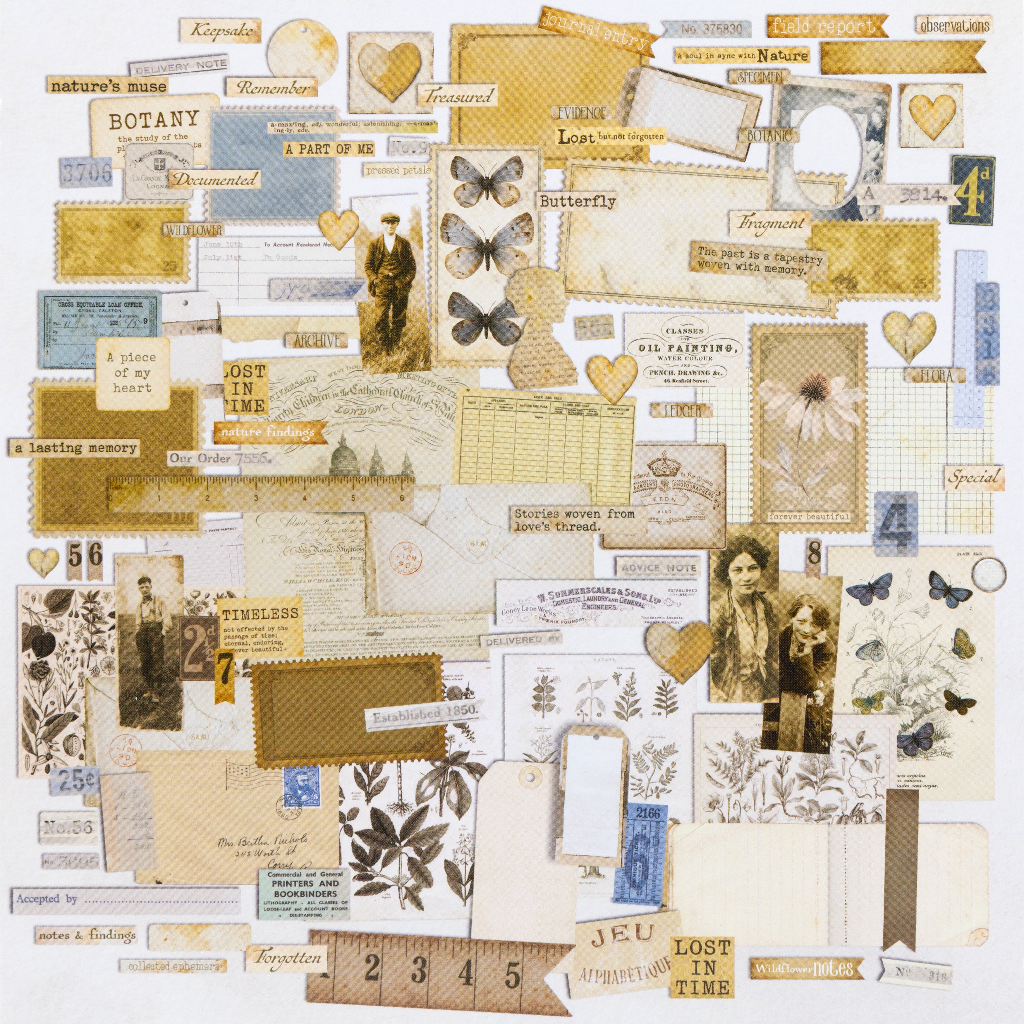 49 and Market - Faded Memory Lane - Die Cut Elements