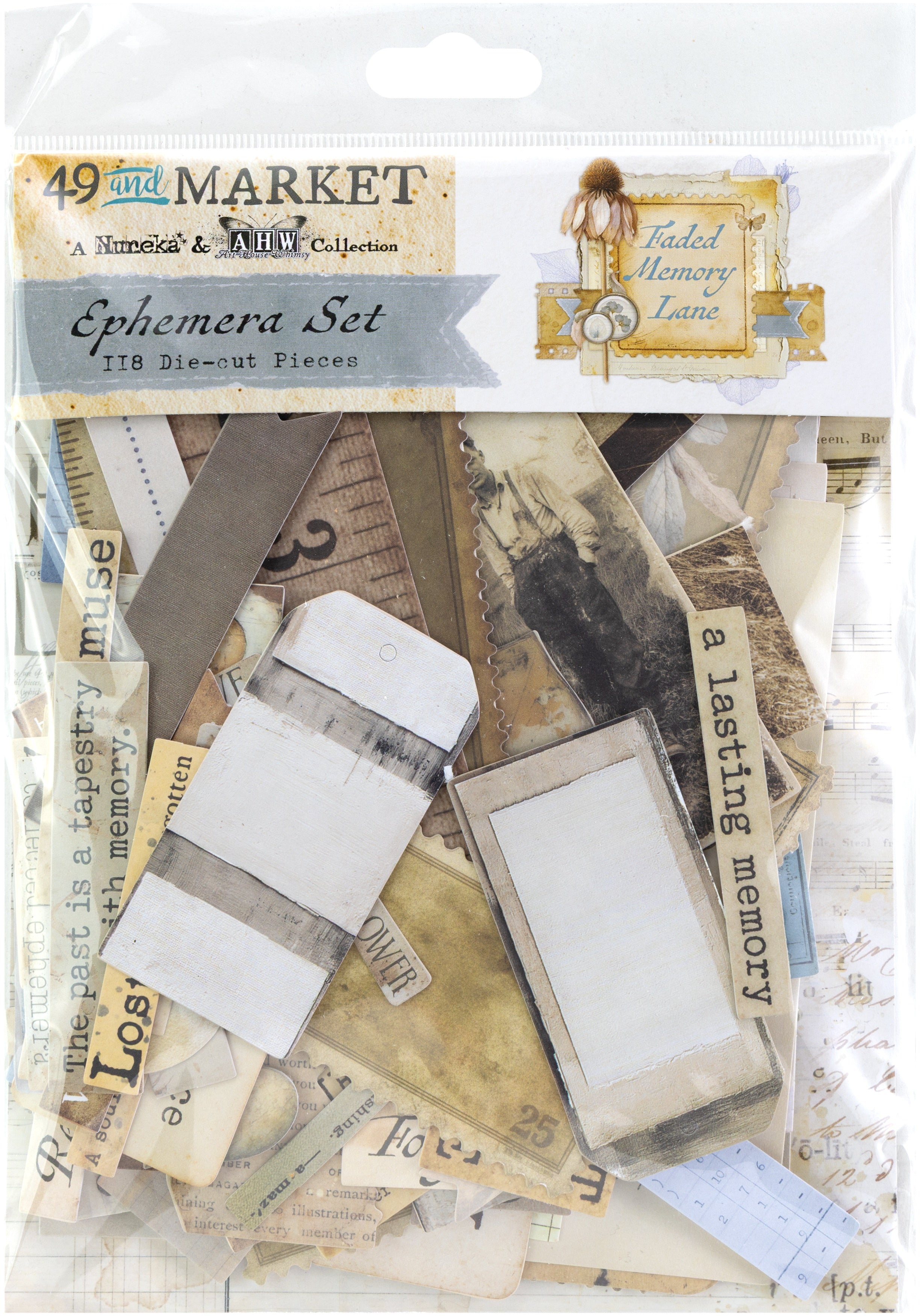 49 and Market - Faded Memory Lane - Die Cut Elements