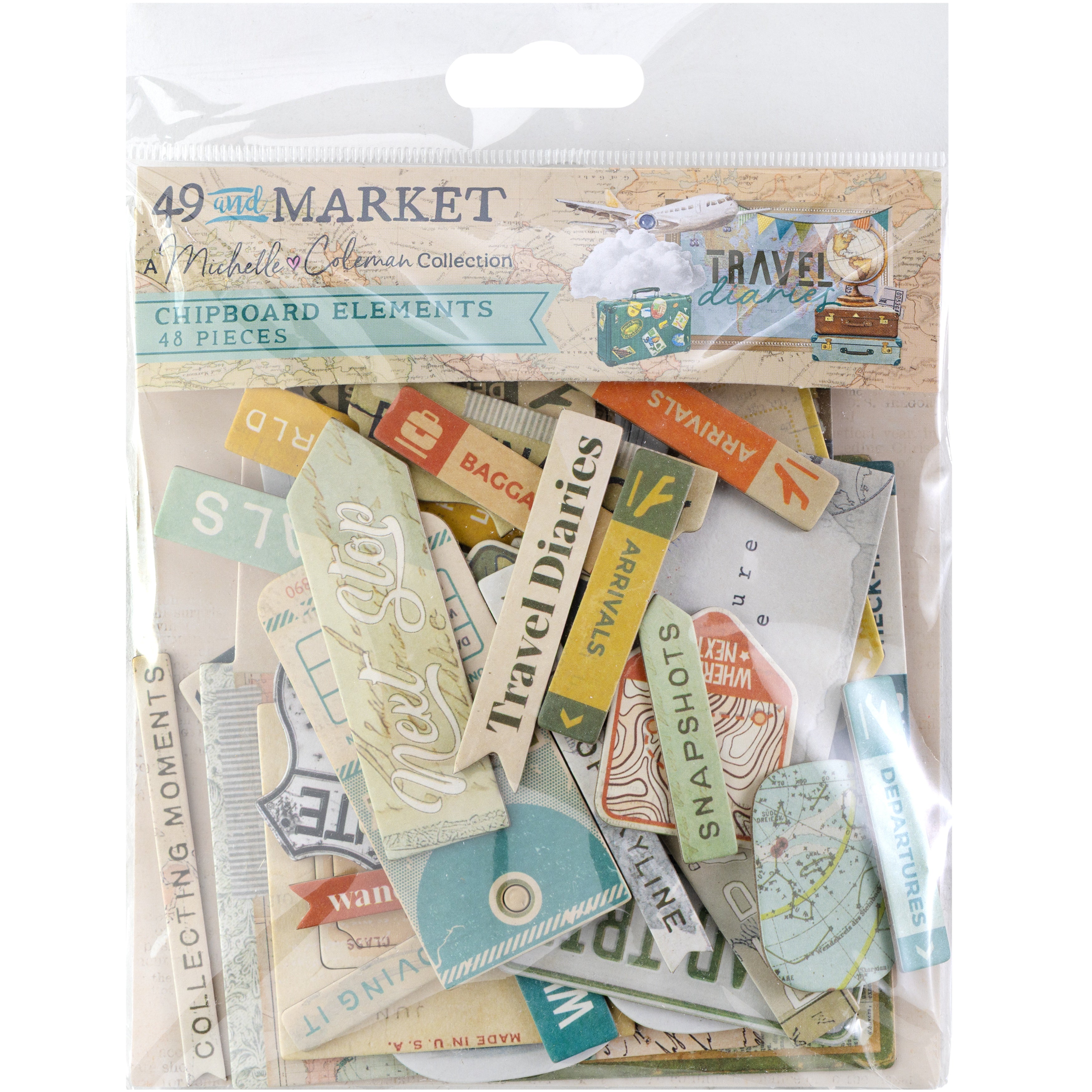49 and Market - Travel Diaries - Chipboard Set