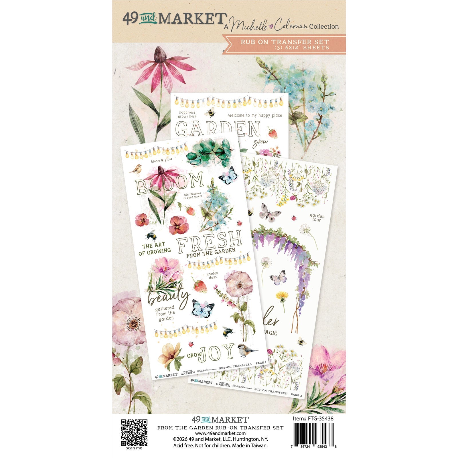 49 and Market - From the Garden - Rub ons - Blendable