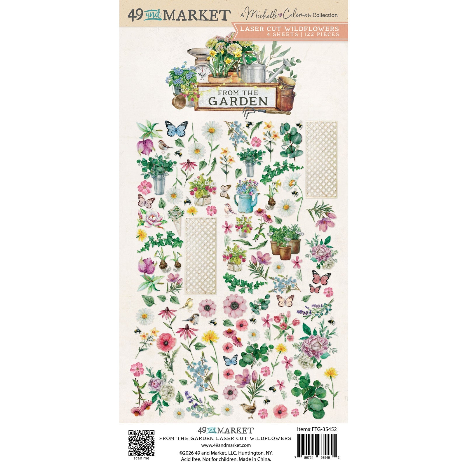 49 and Market - From the garden - Laser Cut - Wildflowers